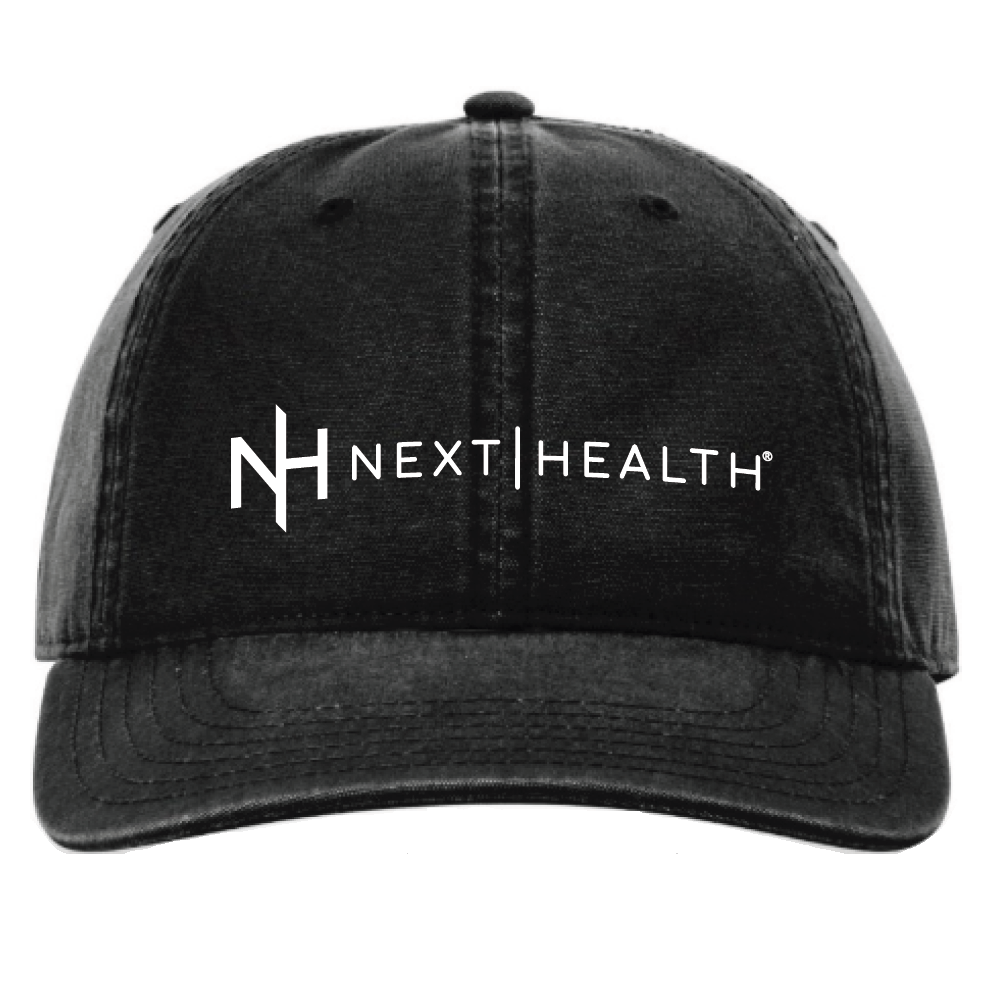 324 | Pigment Dyed & Washed Adjustable Cap | Next Health Logo